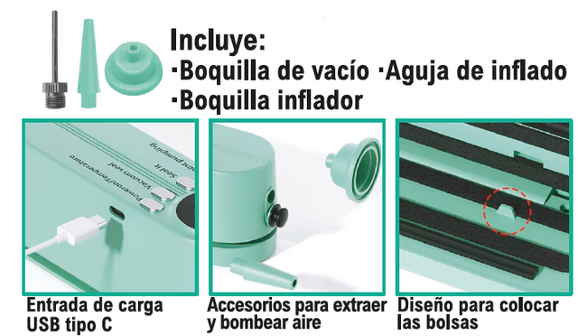 Selladora multifunción portátil USB-C