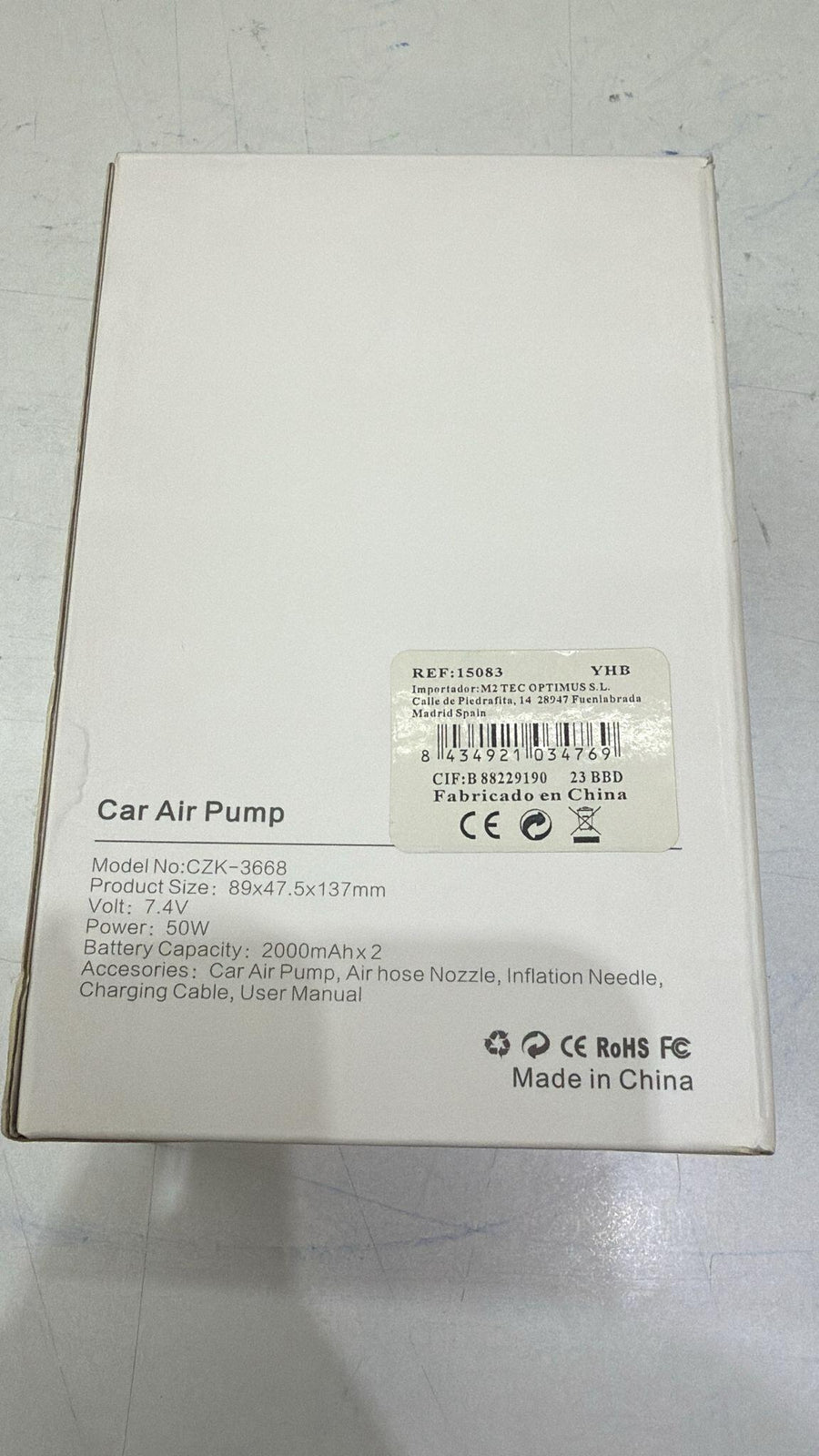 Bomba de Aire para Coche Digital CZK-3668
