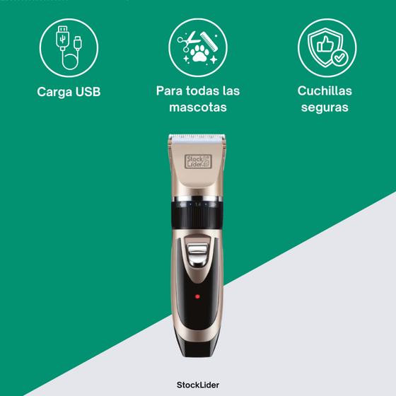 Máquina cortapelo mascotas USB