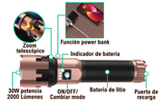 Linterna súper potente recargable