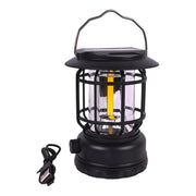 Farol camping LED negro recargable