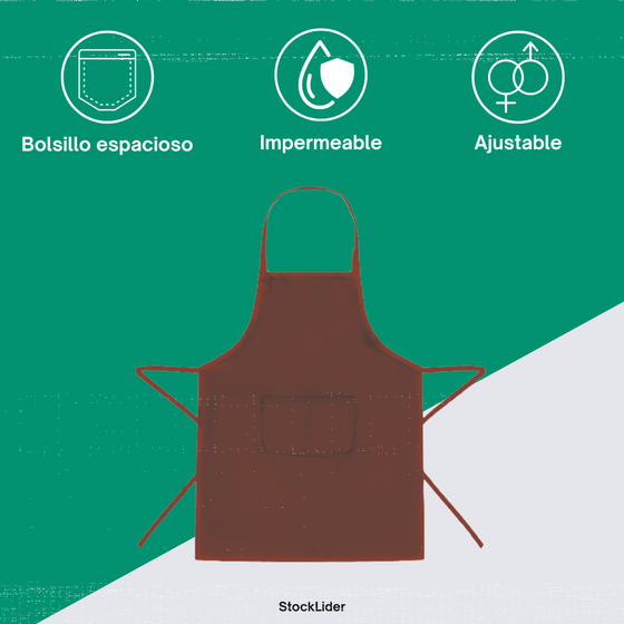Delantal largo de camarero impermeable