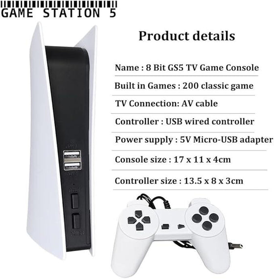 Consola retro GS5 para TV con 200 juegos