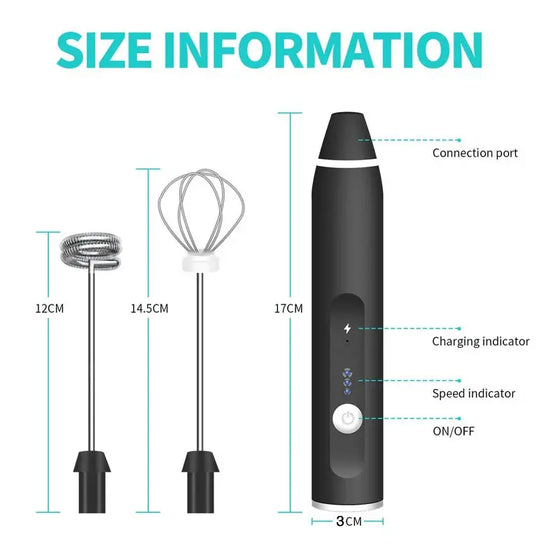 Espumador y batidora 2 en 1 USB