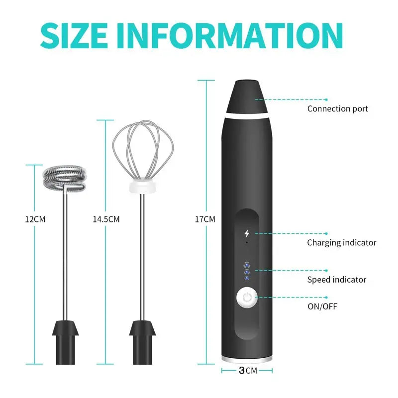 Espumador y batidora 2 en 1 USB