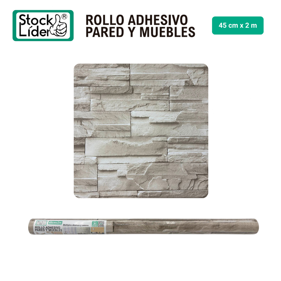 Rollo adhesivo pared y muebles 45x2m