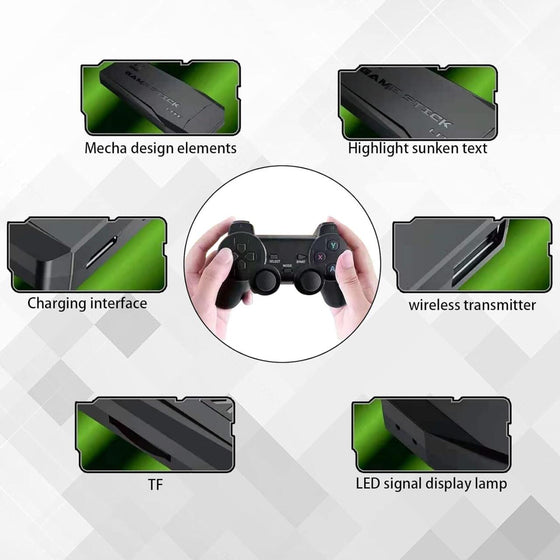 Consola retro 4K para TV con 2 mandos