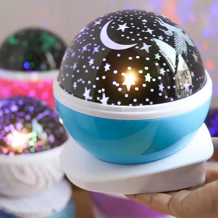 Proyector giratorio estrellas y luna