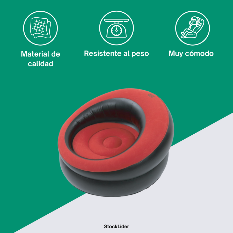 Sillón inflable cómodo y portátil