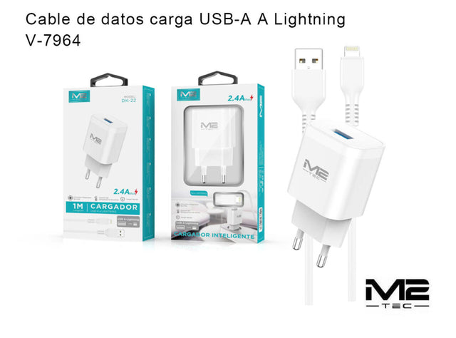 Cargador Lightning 2,4A con cable