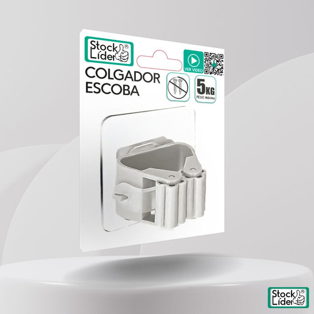 Porta escoba adhesivo antideslizante