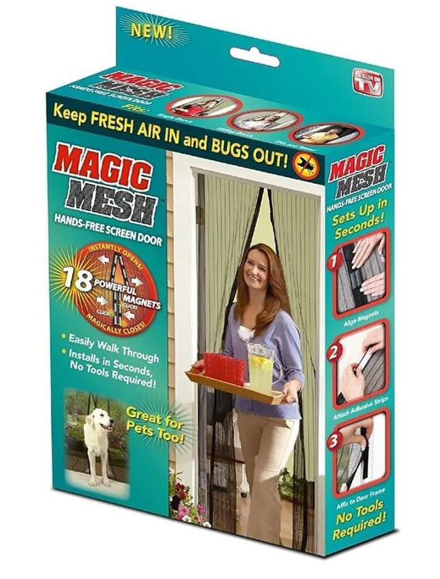 Mosquitera magnética para puerta automática