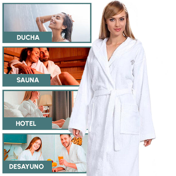 Albornoz mujer suave y absorbente