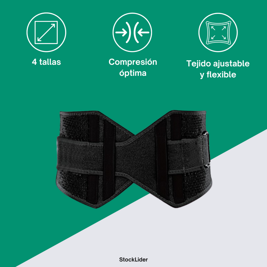 Faja lumbar ajustable transpirable