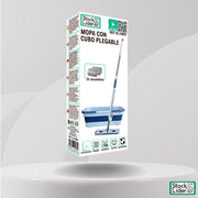 Mopa con cubo plegable para limpiar fácil