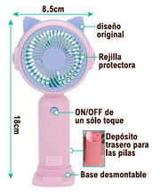 Ventilador portátil compacto con soporte