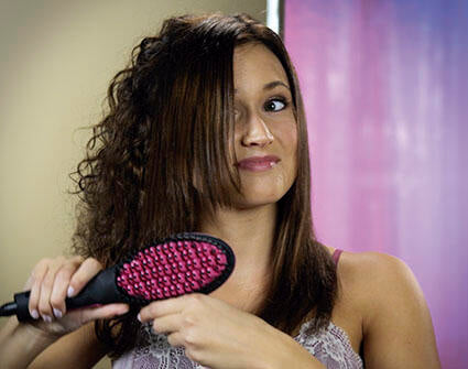 Cepillo alisador eléctrico para cabello