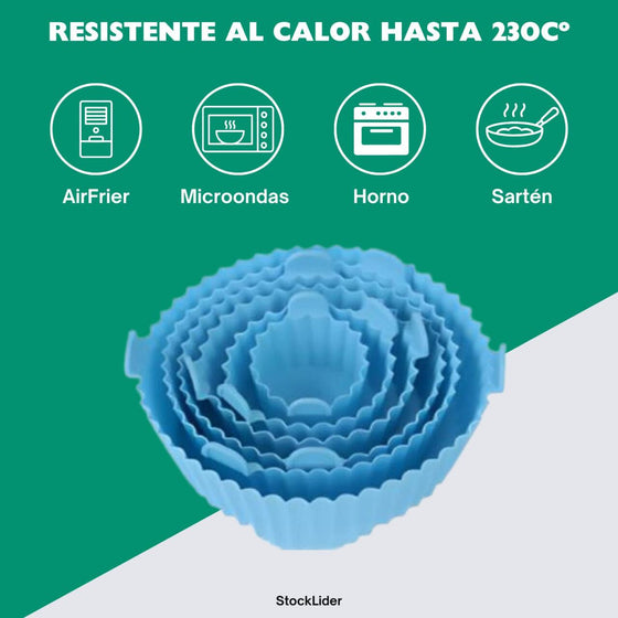 Bandeja freidora de aire de silicona