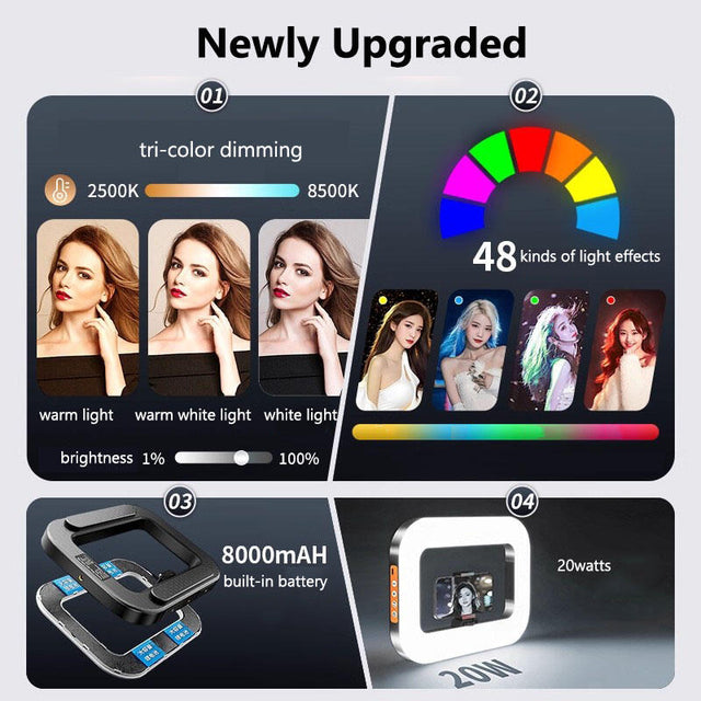 Anillo de Luz RGB 10 Pulgadas para Móvil