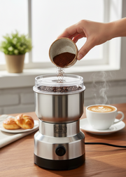 Moledor de café eléctrico de acero
