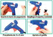 Pistola termofusible para manualidades