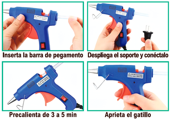 Pistola termofusible para manualidades