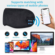 Antifaz con auriculares bluetooth para dormir