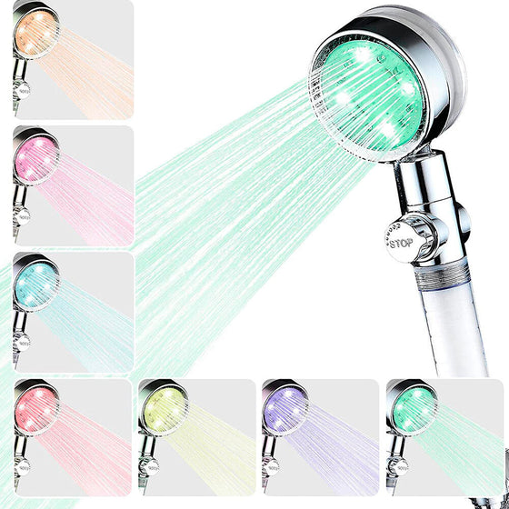 Cabezal de ducha LED con filtro 360º