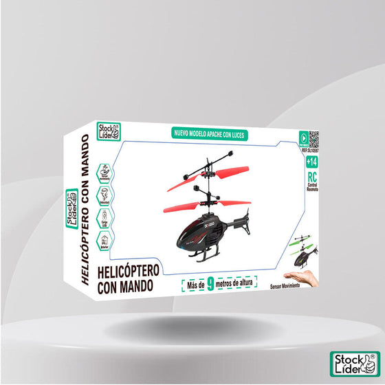 Helicóptero con mando LED fácil de volar