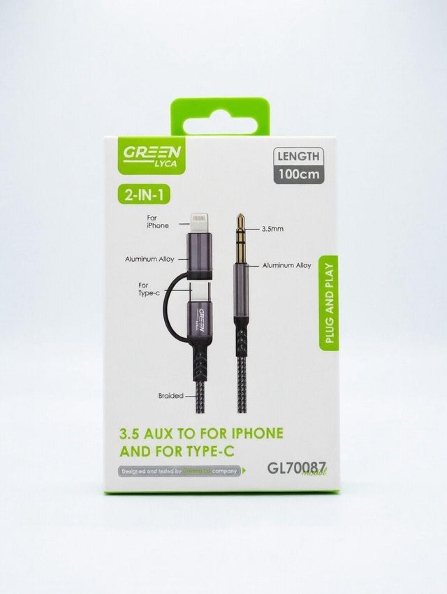 Adaptador AUX 3.5 iPhone y Tipo C