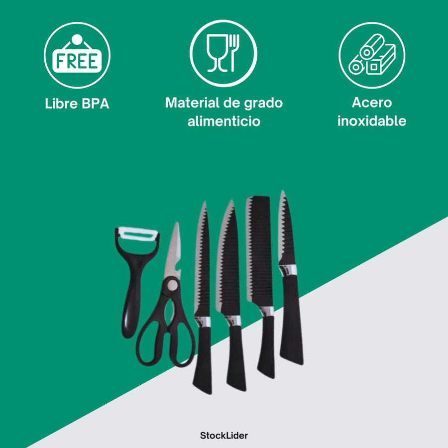 Set de cocina de 6 piezas para cortar mejor
