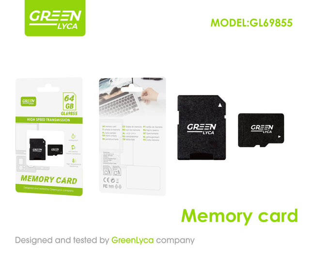 Tarjeta SD 64GB para fotos, vídeos y archivos