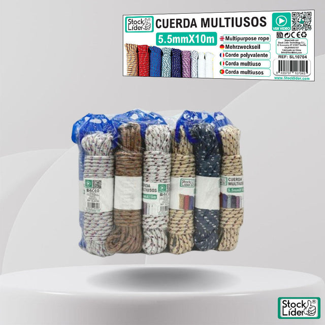 Cuerda multiusos 5,5 mm x 10 m resistente