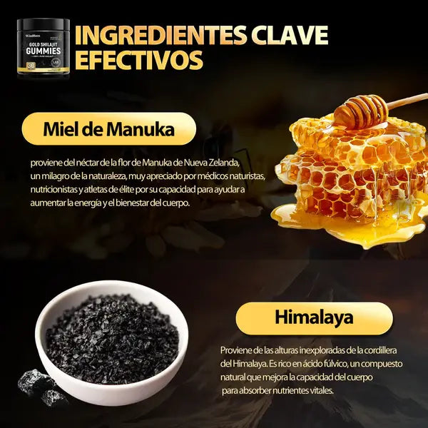Gomitas de Shilajit Puro | Energía diaria