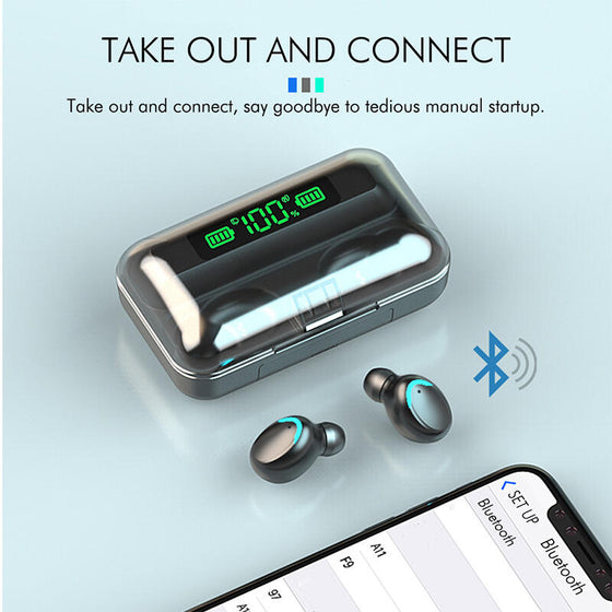 Auriculares inalámbricos F9 LED deportivos