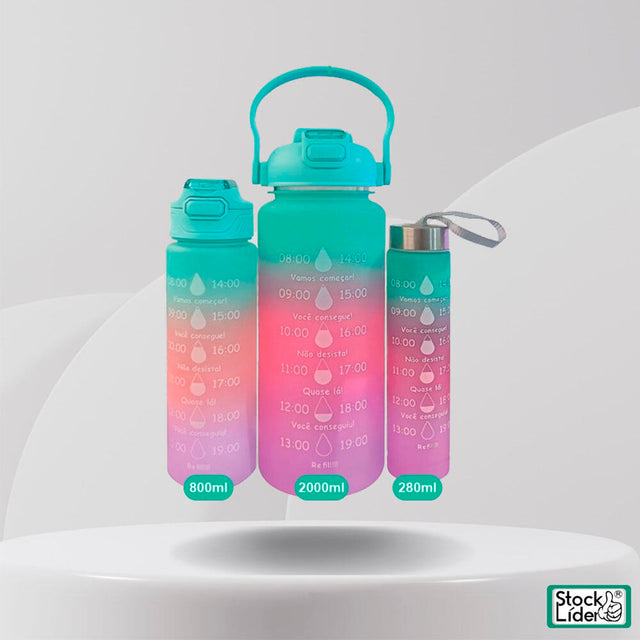 Pack 3 vasos redondos deportivos