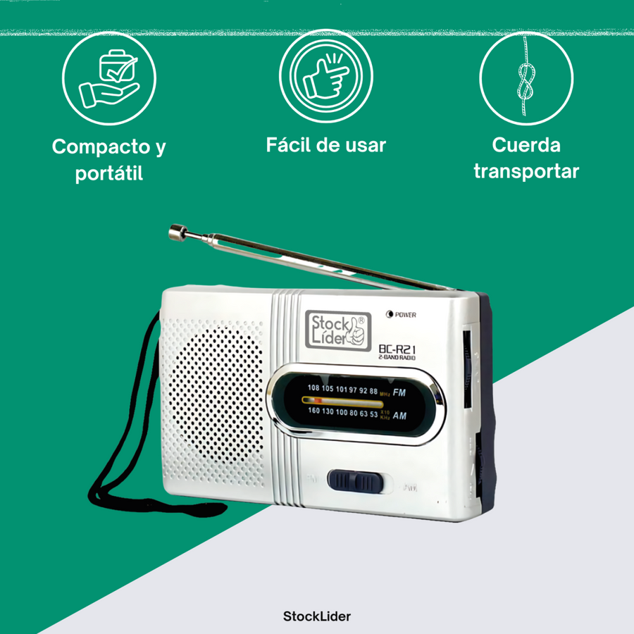 Radio AM FM portátil compacta | Novarso