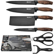 juego de cuchillos cocina 6 piezas negro
