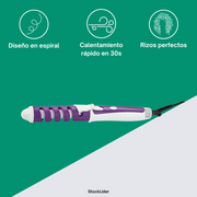 Rizador de pelo en espiral fácil