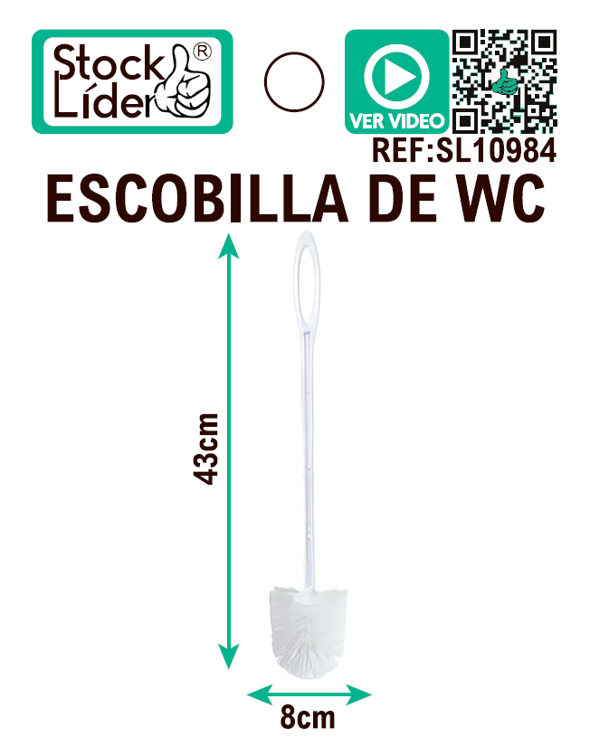 Escobilla de WC compacta y práctica