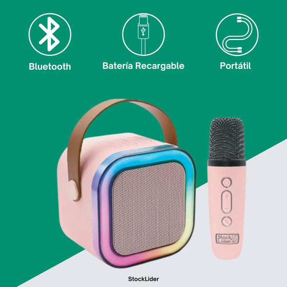 Karaoke portátil con micrófono y Bluetooth