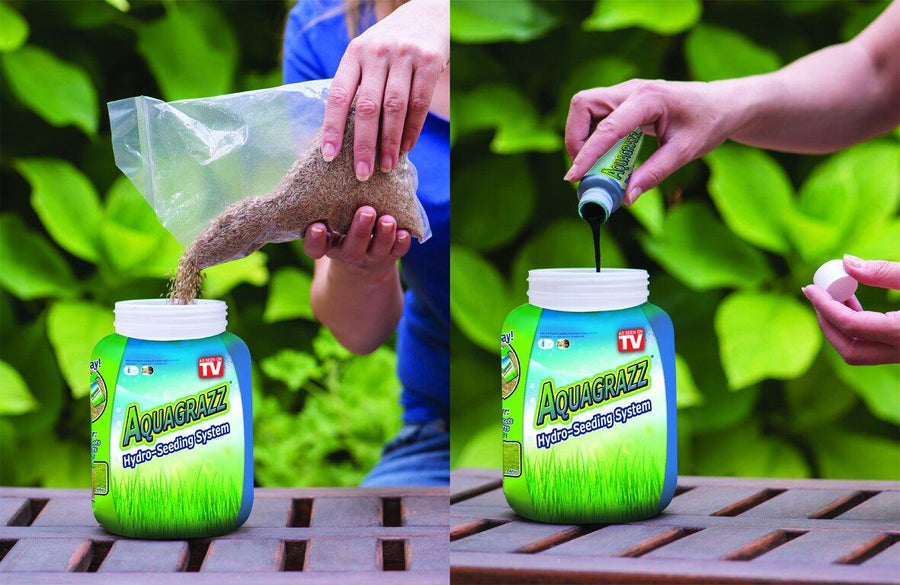 Siembra rápida de césped para jardín