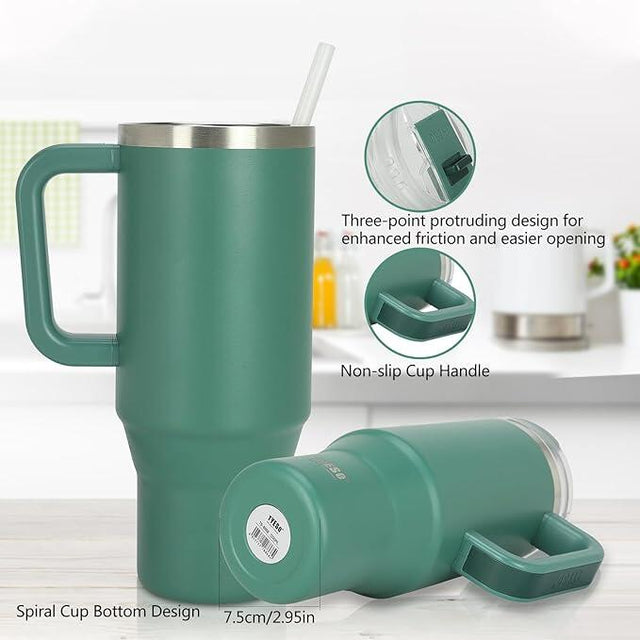 Botella termo 1200 ml con pajita