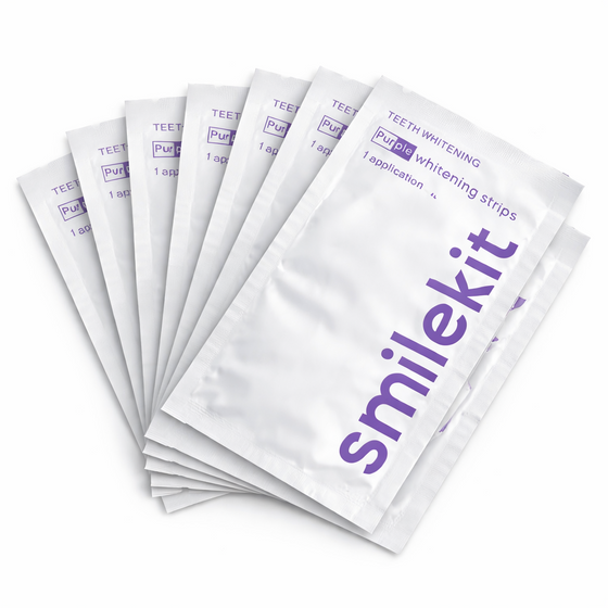 Tiras Blanqueadoras Moradas Smilekit
