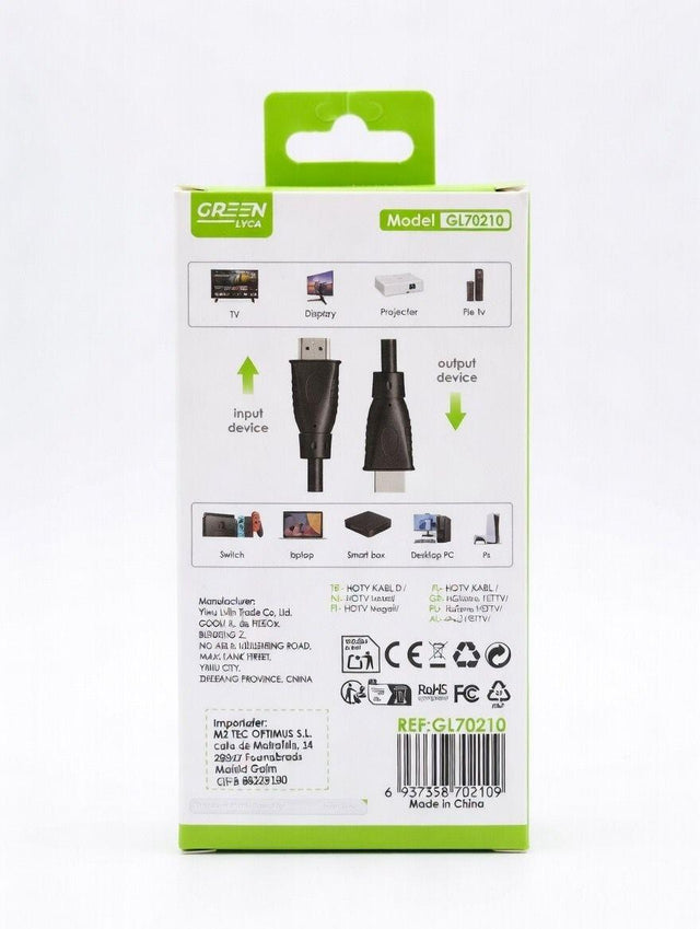 Cable HDTV 4K 60 Hz 1,8 m