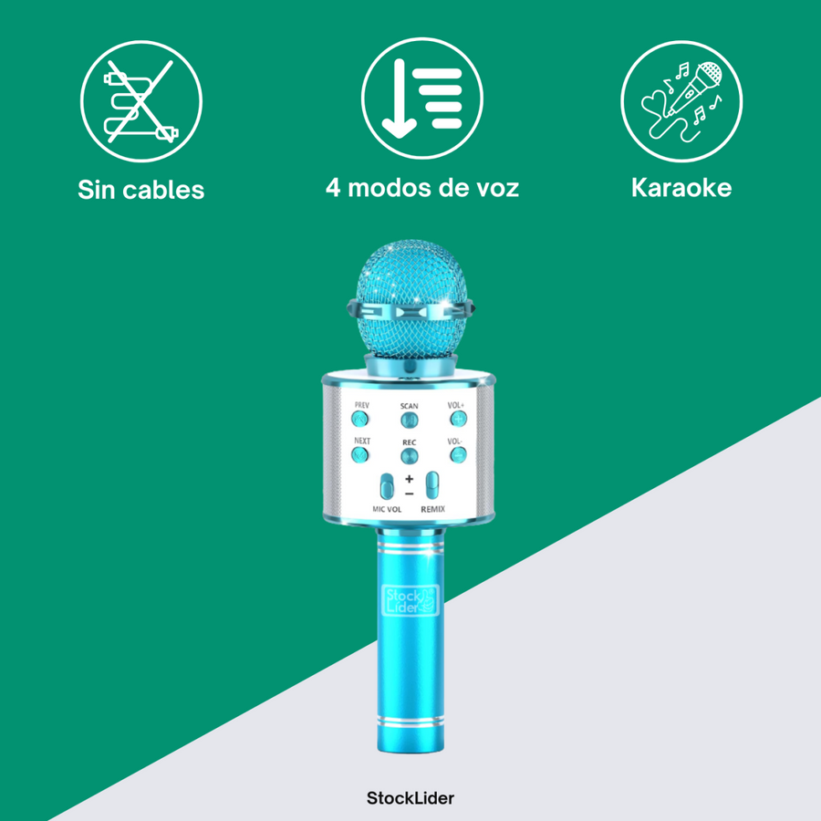 Micrófono karaoke infantil Bluetooth