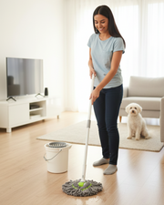 Fregona con escurridor para limpiar fácil