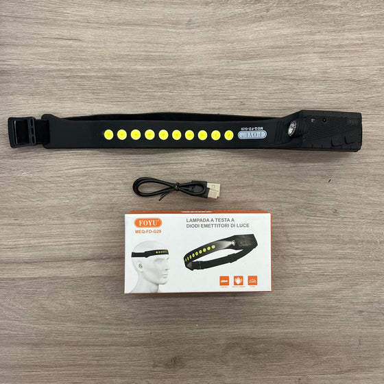 Linterna frontal LED recargable