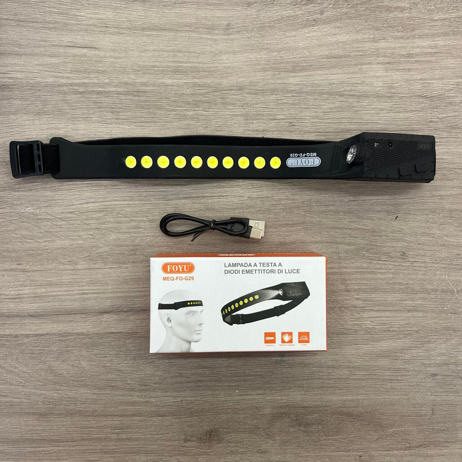 Linterna frontal LED recargable