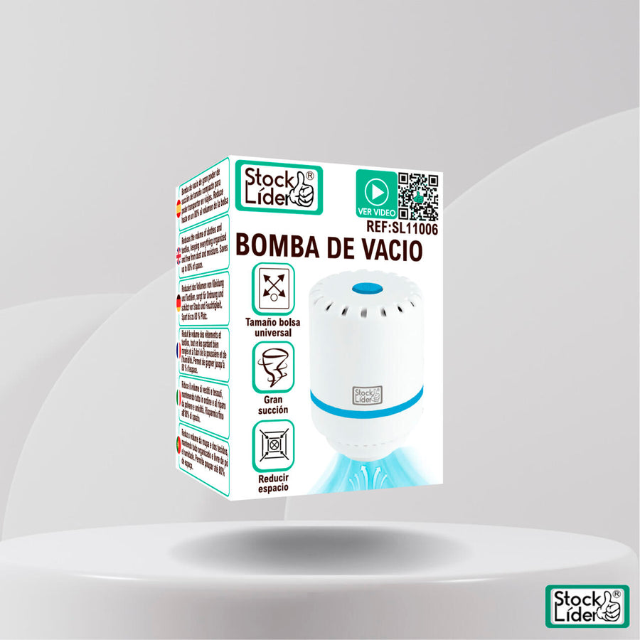 Bomba de vacío para bolsas de ropa